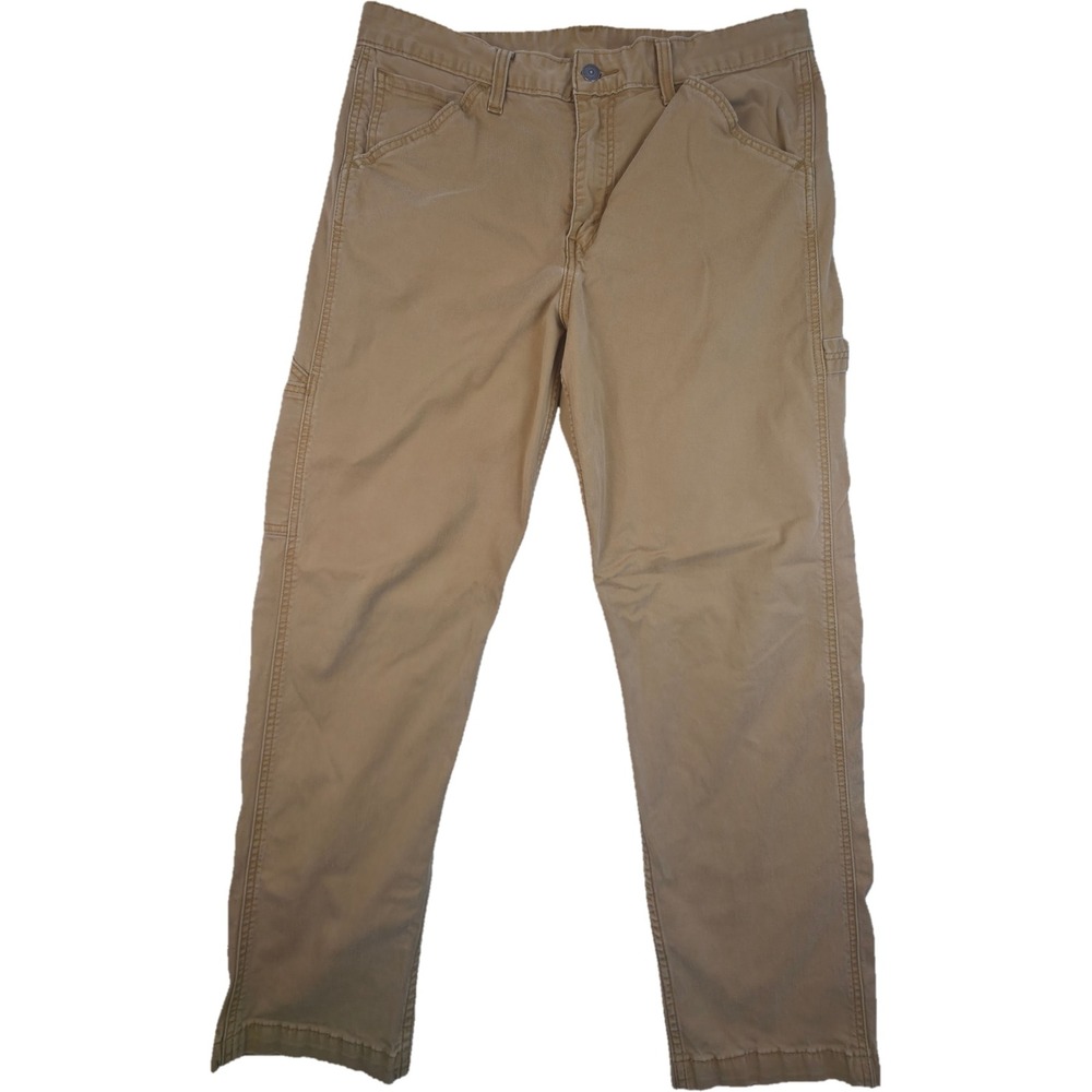 Levi's Carpenter Pants Mens 34x32 Tan Utility Workwear Excellent